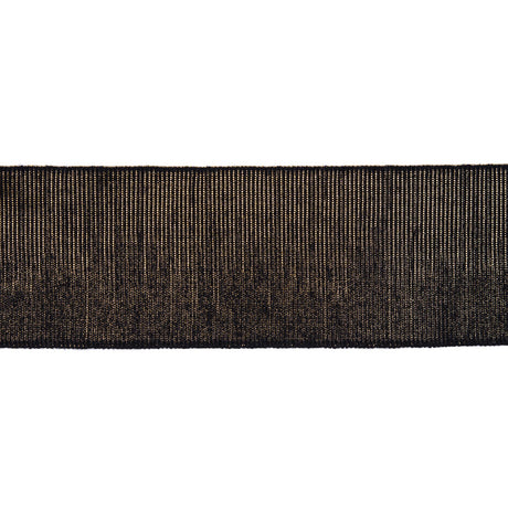 Metallic Gold and Black Elastic - 2"