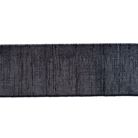 Metallic Silver and Black Elastic - 2"