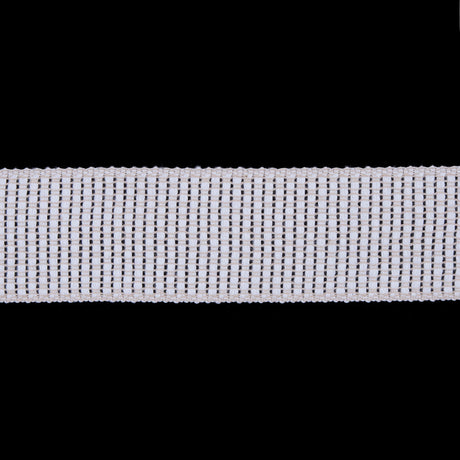 Beige and White Woven Trim - 1.5"