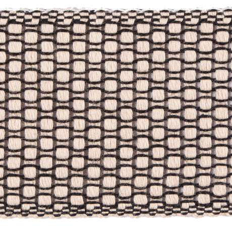 Beige and Black Woven Trim - 1.5"