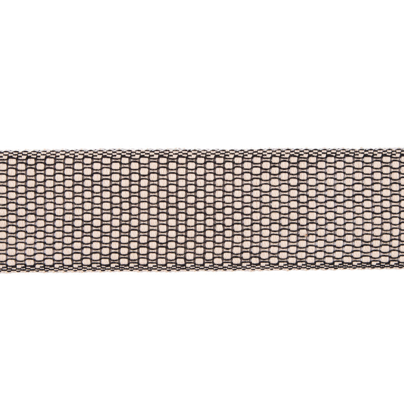 Beige and Black Woven Trim - 1.5"