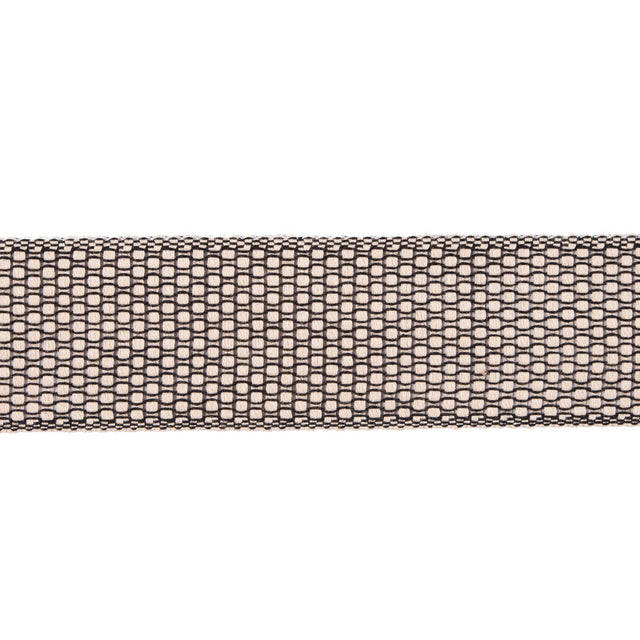 Beige and Black Woven Trim - 1.5"