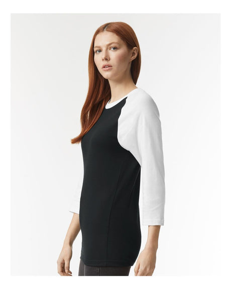 American Apparel® CVC Crewneck Three-Quarter Sleeve Tee