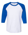 JERZEES® Three-Quarter Sleeve Raglan Baseball Ringspun Crewneck T-Shirt