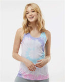 Colortone® Women's Tie-Dyed Racerback Tank Top - 3400