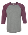 BELLA + CANVAS® Three-Quarter Crewneck Baseball T-Shirt