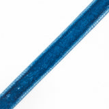 10 Yard Roll of Blue Single Faced Velvet Ribbon - 0.375"