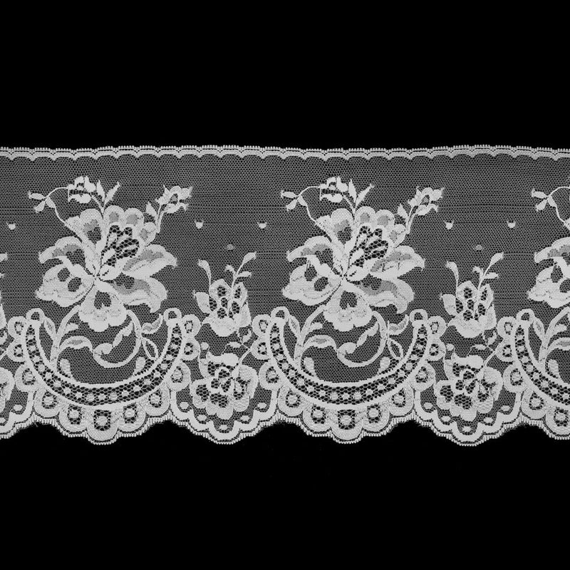 Off-White Floral Lace Trimming - 6.5"