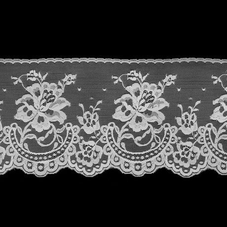 Off-White Floral Lace Trimming - 6.5"