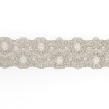Gray Stretch Lace Trim - 2.25"
