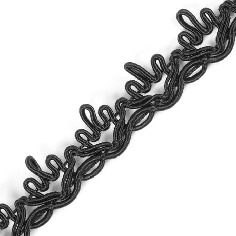 Black Braided Cording - 0.5"