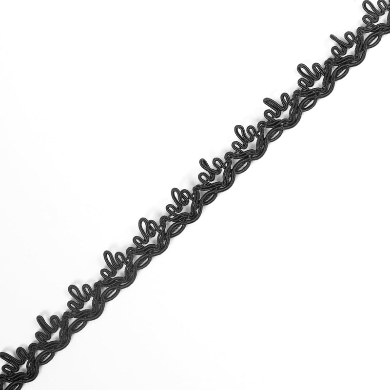Black Braided Cording - 0.5"
