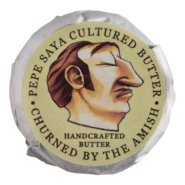 Pepe Saya Salted Butter Foil Wrapped Portion Packet 0.5 oz. - 700/Case