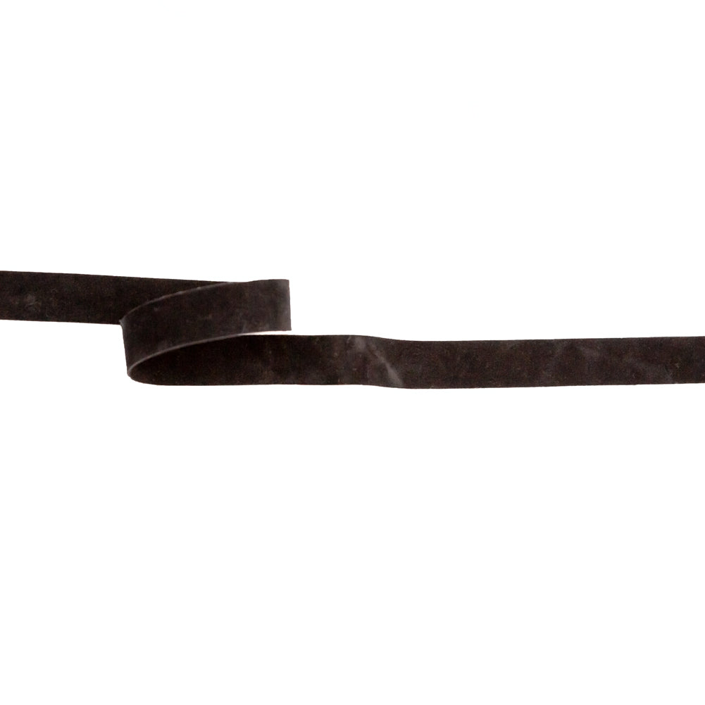 Italian Black Double Faced Brushed Velvet - 0.625"