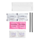 Double Serving Hot Beverage Condiment Kit with Napkin and Clear Packaging - 250/Case