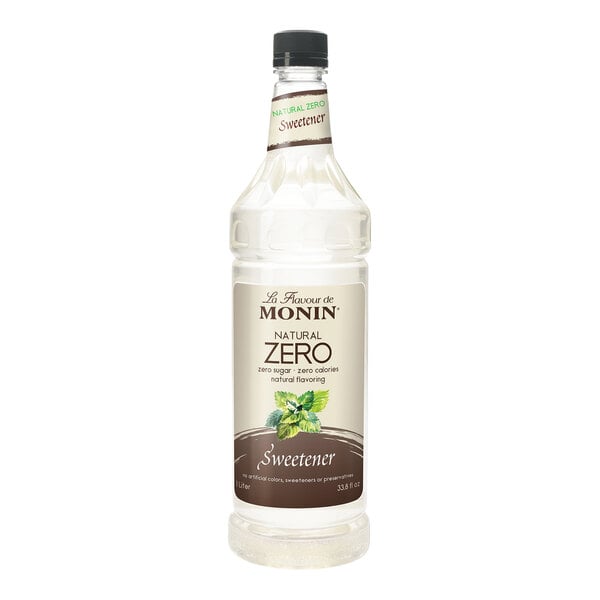 Monin Zero Calorie Natural Sweetener Flavoring Syrup 1 Liter - 4/Case