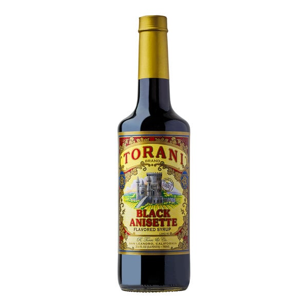 Torani Black Anisette Flavoring Syrup Glass Bottle 750 mL