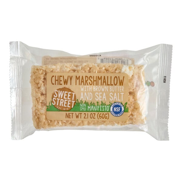 Sweet Street Desserts Gluten-Free Chewy Marshmallow Bar 2.1 oz. - 40/Case