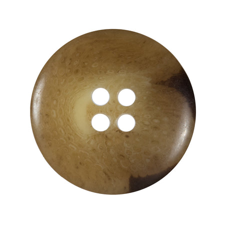 Beige and Brown Horn Button - 44L/28mm