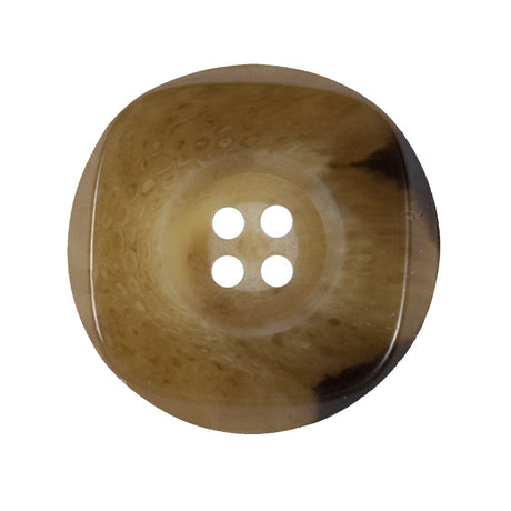 Beige and Brown Horn Button - 44L/28mm