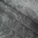 Metallic Griffin Gray Foliage Brocade