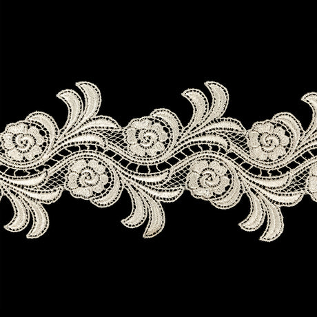Ivory Floral Venise Lace Trim - 4"