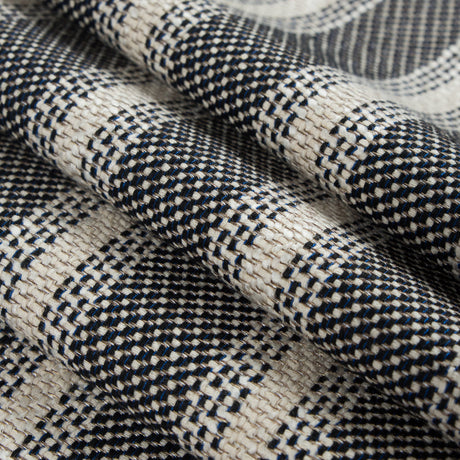 Whisper White/Navy/Royal Blue Striped Tweed