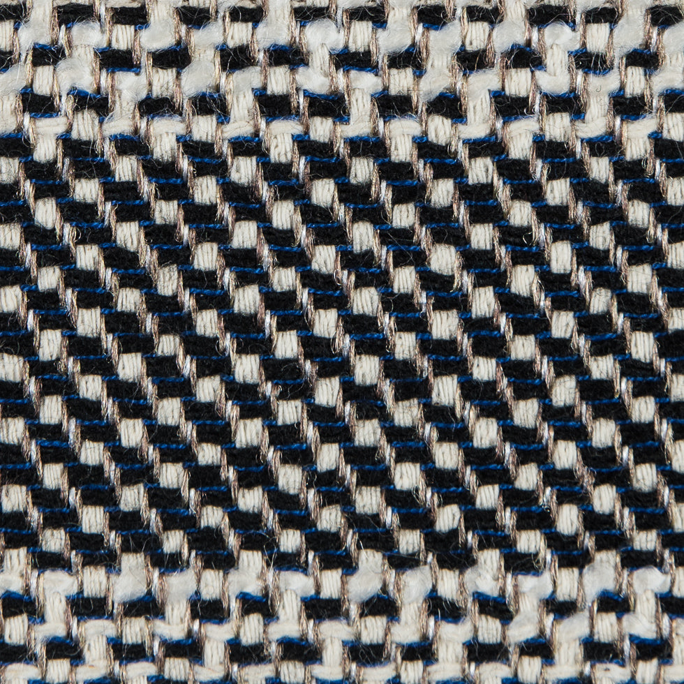 Whisper White/Navy/Royal Blue Striped Tweed
