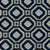 Strong Blue/Silver Geometric Jacquard