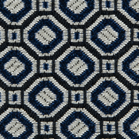 Strong Blue/Silver Geometric Jacquard