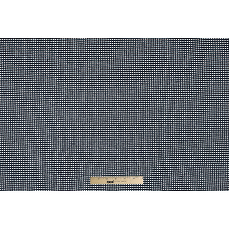 White/Navy Checkered Loosely Woven Novelty Tweed