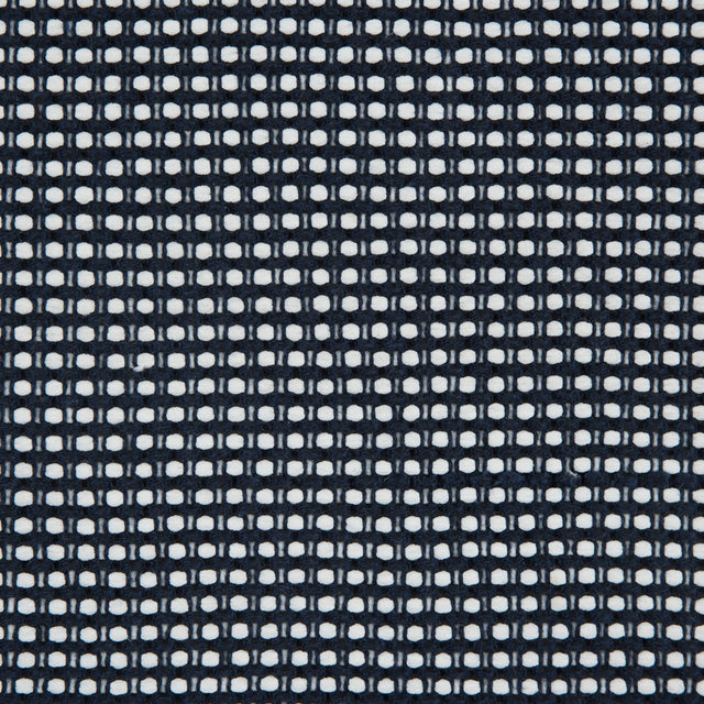 White/Navy Checkered Loosely Woven Novelty Tweed