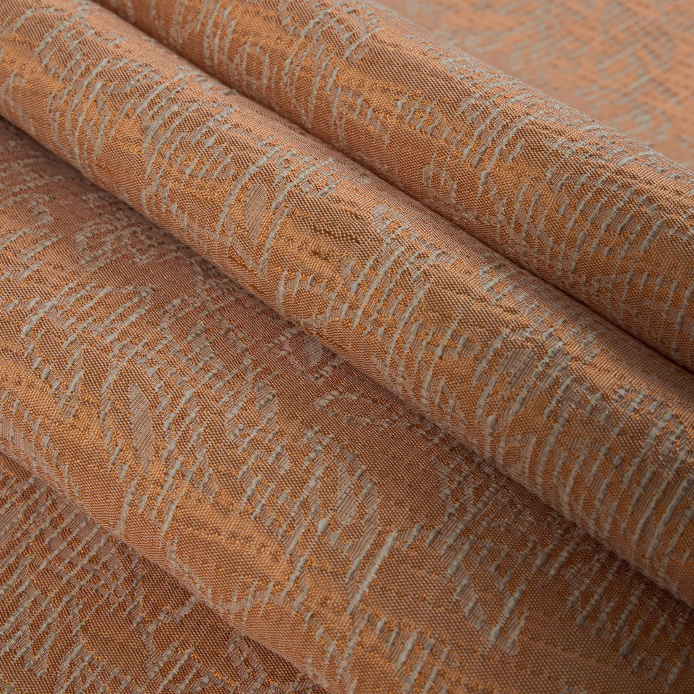 Muskmelon/Beached Sand Abstract Cotton Polyester Brocade