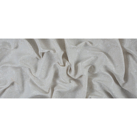 Metallic Blanc de Blanc/Seedpearl Abstract Cotton Polyester Brocade