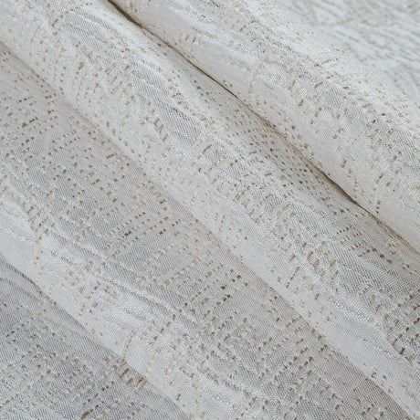 Metallic Blanc de Blanc/Seedpearl Abstract Cotton Polyester Brocade