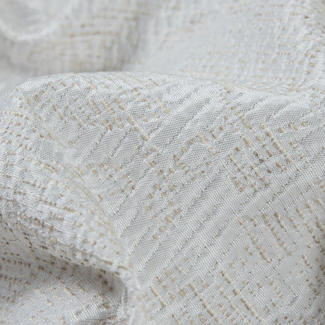 Metallic Blanc de Blanc/Seedpearl Abstract Cotton Polyester Brocade