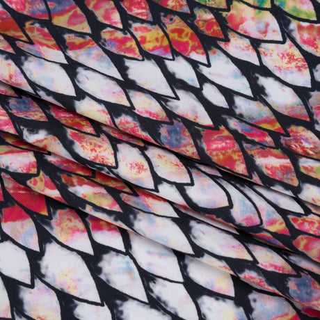 Scales Printed on a Caye UV Protective Compression Swimwear Tricot w/ Aloe Vera Microcapsules