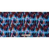 Compression Swimwear Tricot, UV Protective with Aloe Vera Microcapsules - Blue/Red Feather - Caye Collection