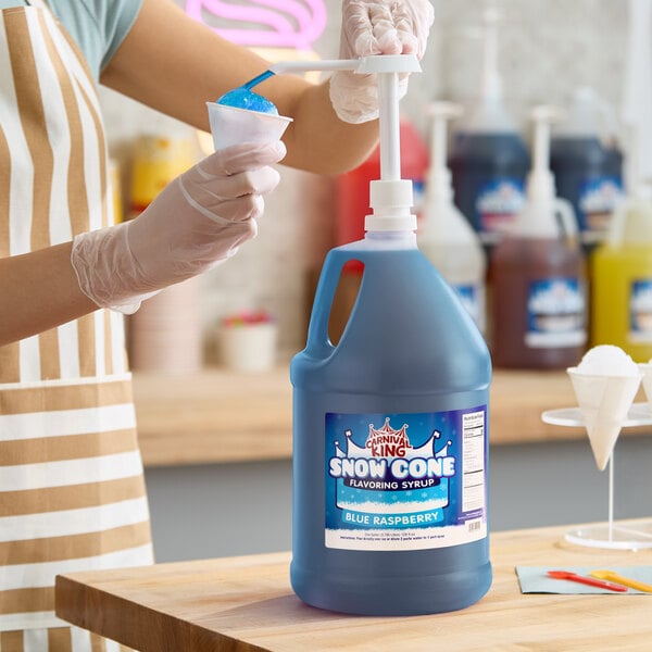 Carnival King 1 Gallon Blue Raspberry Snow Cone Syrup - 4/Case