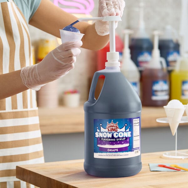 Carnival King 1 Gallon Grape Snow Cone Syrup - 4/Case