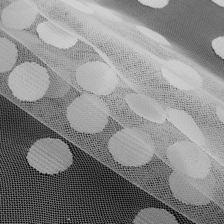 White Polka-Dotted Netting