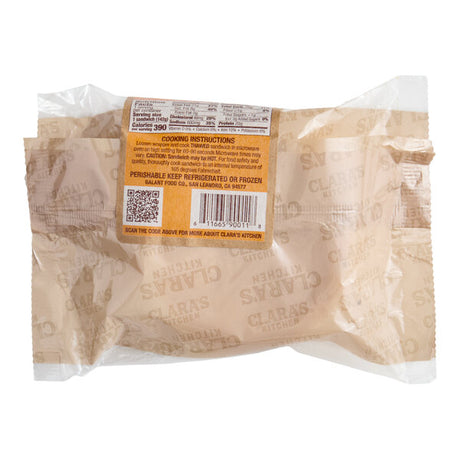 Clara's Kitchen Chorizo Breakfast Sandwich 5 oz. - 12/Case