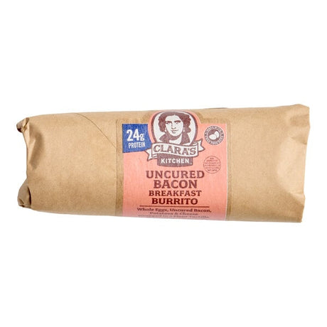 Clara's Kitchen Bacon Breakfast Burrito 8 oz. - 12/Case