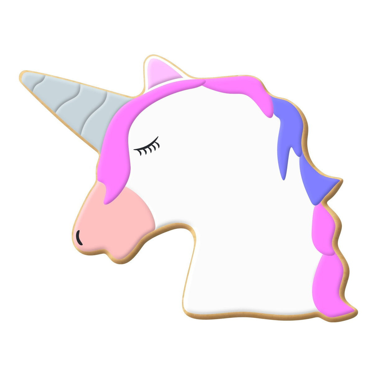 Mini Unicorn Head With Mane Cookie Cutter 1.75 in M213