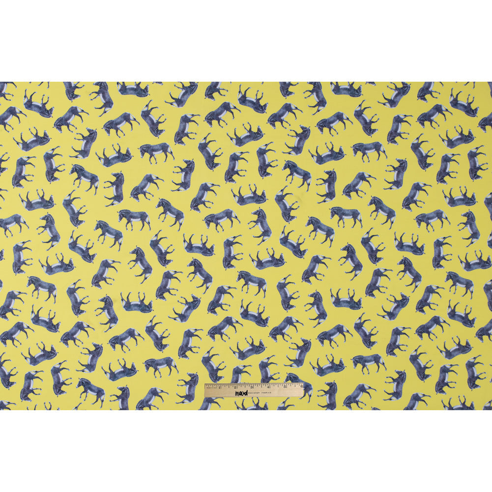 Compression Swimwear Tricot, UV Protective with Aloe Vera Microcapsules - Yellow Zebras - Caye Collection