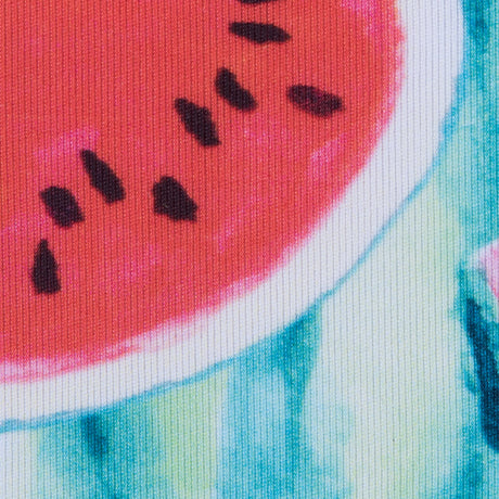 Watermelon Printed Caye UV Protective Compression Swimwear Tricot w/ Aloe Vera Microcapsules