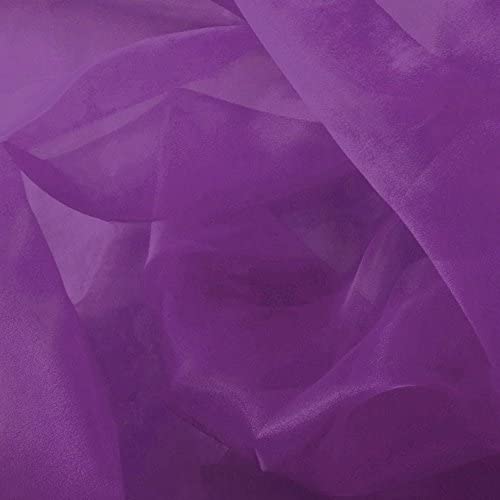 1 Yard Sheer Organza Fabric Crystal Sparkle 60 Inch Width for Dresses & Decor 100% Polyester