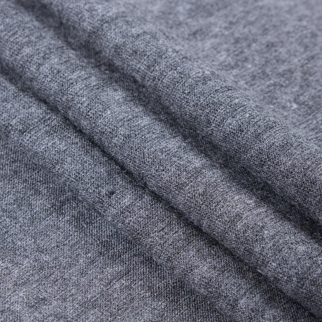 Italian Heathered Gray Tissue-Weight Polyester Jersey
