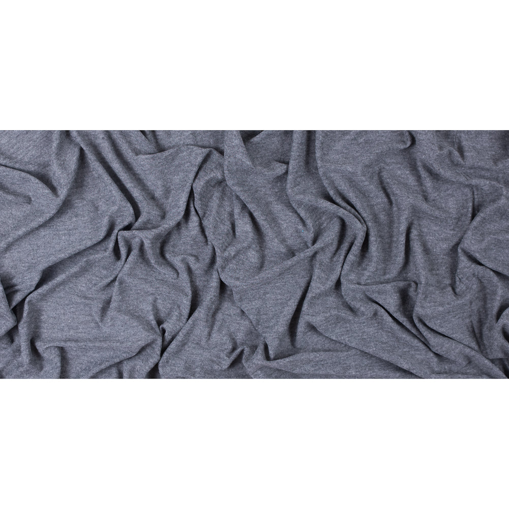 Italian Heathered Gray Tissue-Weight Polyester Jersey