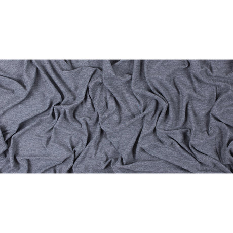Italian Heathered Gray Tissue-Weight Polyester Jersey